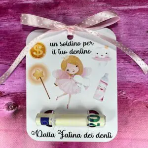 Personalized Tooth Fairy Money Card with Phrase, Gift for Kids