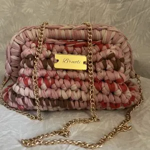 Clutch Bag Crochet. Prodotto autentico Skillaly, Made in Italy.