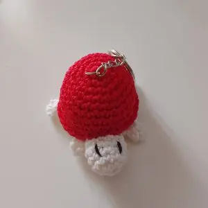 Portachiavi tartaruga rossa in cotone. Prodotto autentico Skillaly, Made in Italy.