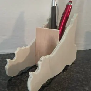 Portapenne in legno di betulla. Prodotto autentico Skillaly, Made in Italy.