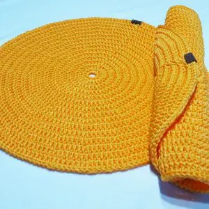 Set 2 Tovagliette Americane Tonde in CordinoThai-one 2.5 mm. Prodotto autentico Skillaly, Made in Italy.